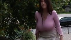 Girl bent over showiv her pussy